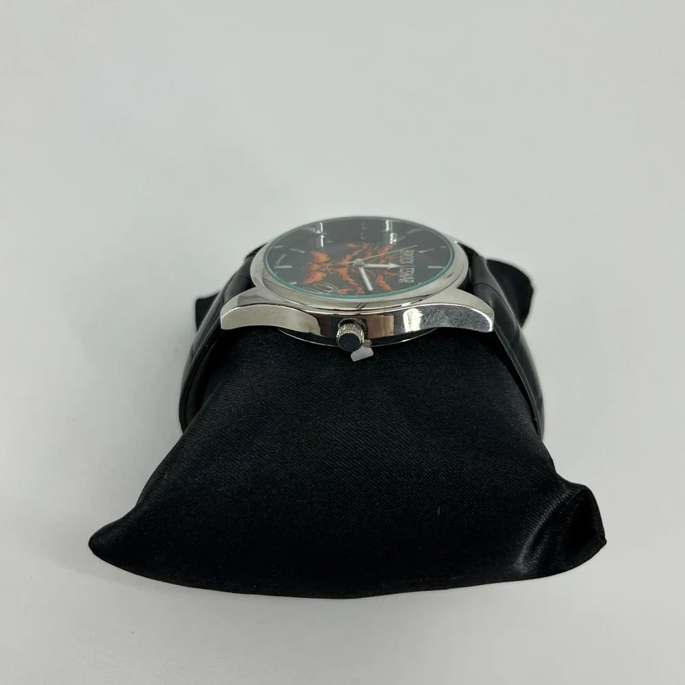 WWE Brock Lesnar Watch Men's Size Black Leather Band Game Time New